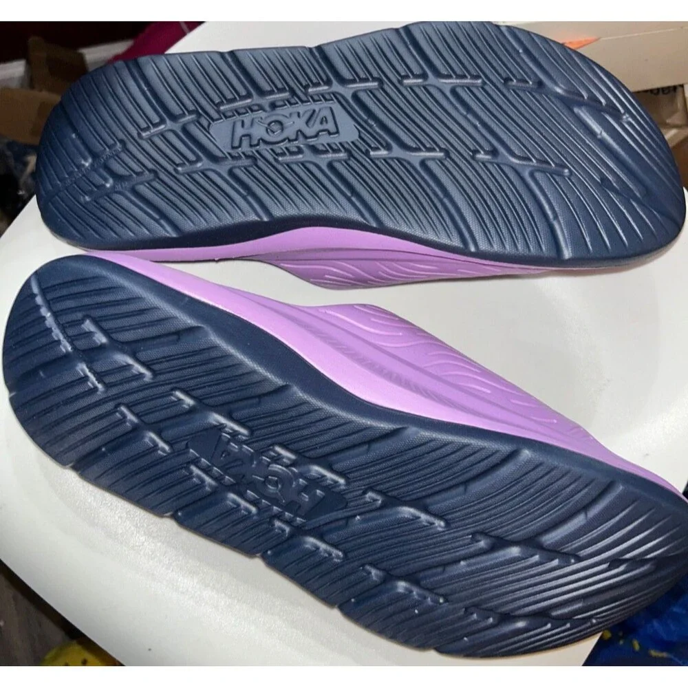 Hoka One One Ora Luxe Unisex Slide Sandals size 12 NWT Violet Bloom Outerspace